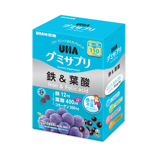 味覺糖 UHA 營養補充軟糖 (鐵和葉酸) - 110天份量