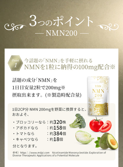 日本製 Infinity NMN 200 - 120粒裝 (60日份量)